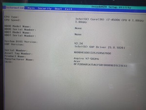 Acer V7 - 582 PG, i7 1.80 GHz, Nvidia 750M mit 4 GB, Mainboard+Zubehör getestet!