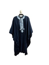 African print grand super maxi dress with embroidered Men