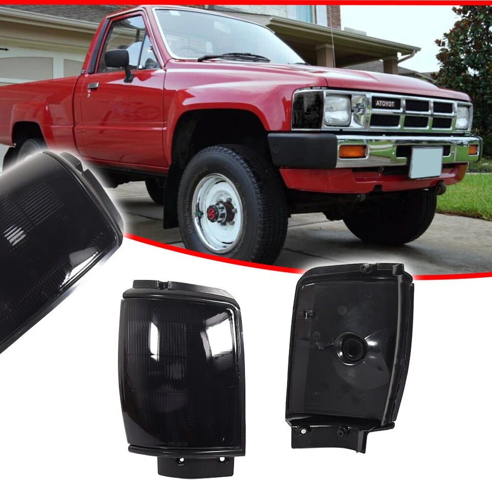 Luces de esquina marcadoras laterales delanteras con lente de humo para camioneta Toyota 1984-1986 y 4Runner Foto 2 de 4