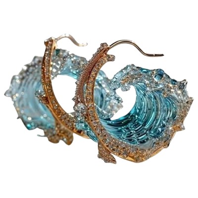 1/2/3X Ocean Themed Necklace Blue Wave Ocean Necklace Inspirational Ocean Jewelr