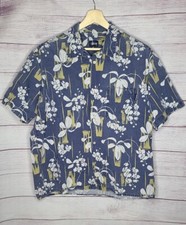 Vintage Stussy Hawaiian Button Up Shirt Mens XL Rayon Made In USA Surf Skate