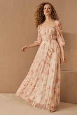 BHLDN blush floral dress size NWOT Sz 8