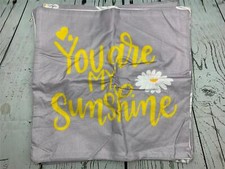 Set of 4 Grey Yellow Grey Throw Pillow Covers Outdoor Pillow Covers 18x18 Summer