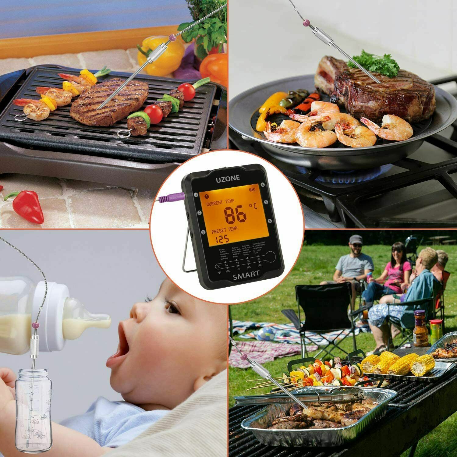 Wireless Smart Meat Thermometer BBQ Thermometer with Instant Read Probe -  China Wireless Meat Thermometer, Smart Meat Thermometer