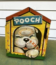 Vintage Metal Tin Litho Toy Pooch Pop-Out Pup Incomplete Missing Pup For Parts