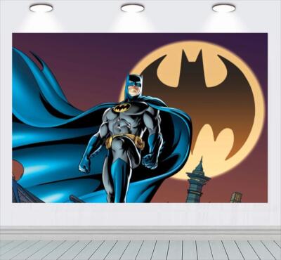 Backdrop Birthday Background Superhero Batman Baby Shower Banner Party  Decor Australia