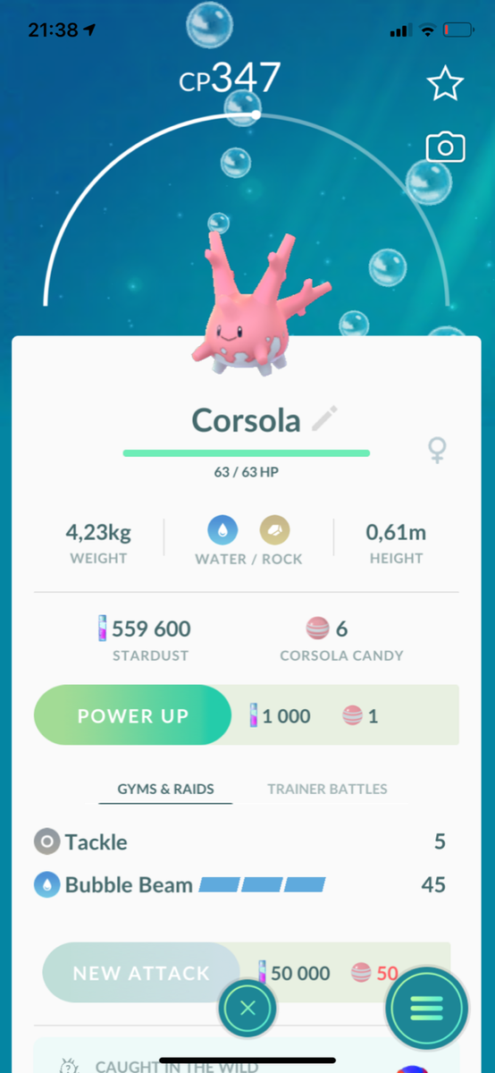 Corsola Pokemon Gen2 Go Same day Tropical Regional Pokémon