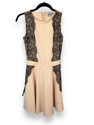 knee length dresses for ladies ITALIAN SILK SLIP WITH LACE - PEACH with BLACK LACE main image 0