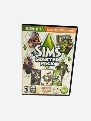 Sims 3 PC Game Starter Pack Mac DVD Late Night High-End Loft Bonus Computer HTF