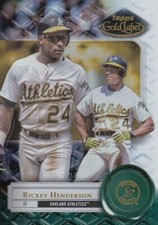 RICKEY HENDERSON TOPPS GOLD LABEL CLASS 1 BASE OAKLAND A'S ATHLETICS #35 2022 22