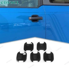 For Ford Bronco 2021-24 Gloss Black Side Door + Tailgate Handles Bowl Cover Trim