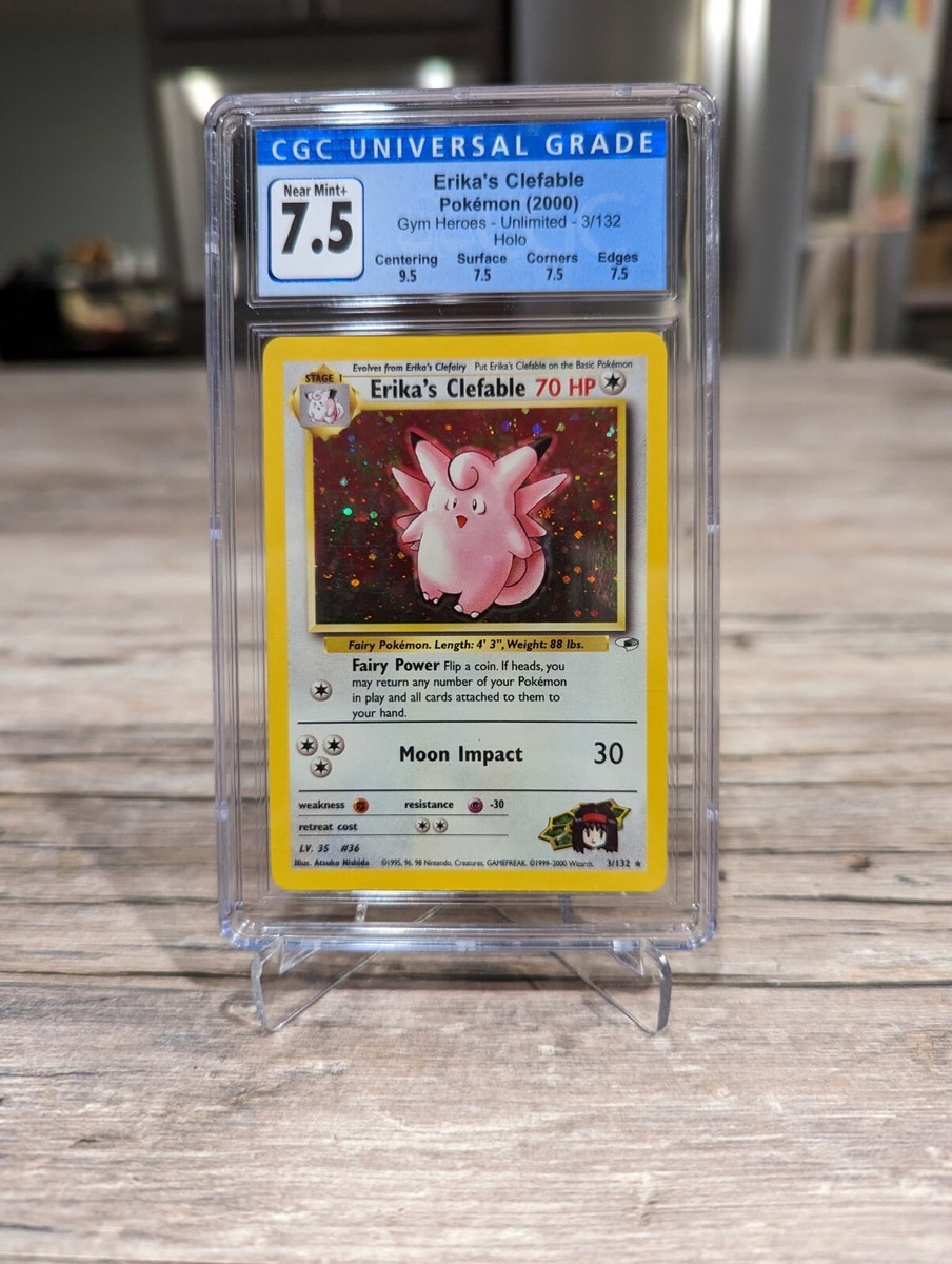 Erika's Clefable 3/132 CGC 7.5 Near Mint+ Pokemon Card Holo Rare