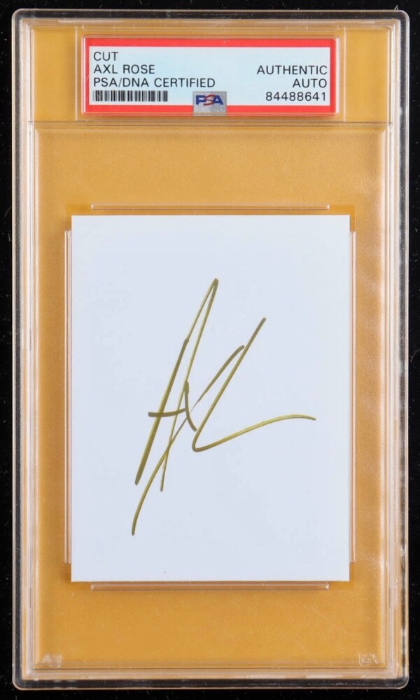 GUNS N' ROSES SIGNED DISPLAY ALL 5 APPETITE FOR DESTRUCTION