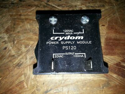 Crydom PS-120 Power Supply Module 120VAC Input 20VAC 100mA Output Solid State