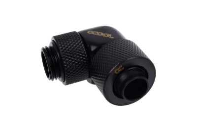 Alphacool Eiszapfen 13/10mm Anschraubtülle 90° drehbar G1/4 - Deep Black schwarz