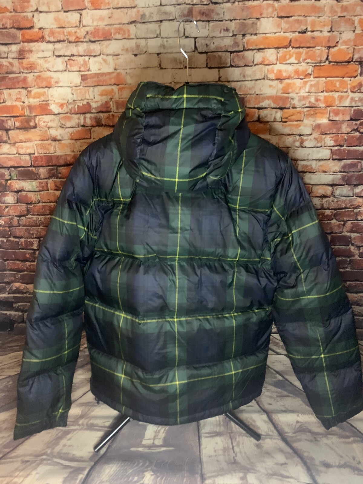 Polo Ralph Lauren Big Pony giacca tampone con cappuccio cappotto a quadretti da uomo taglia small