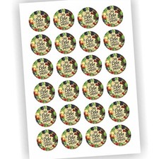 24 Marmelade Aufkleber Gelee Etiketten Einmach-Etiketten 4cm Vintage Matt