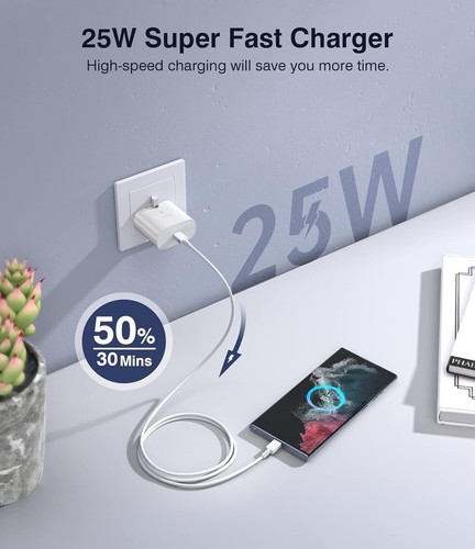 Super Fast 25W Type C Charger Plug/Cable For Samsung Galaxy S8,S9,S8Plus,S9 Plus - Picture 4 of 21