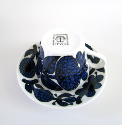 【北欧vitage】Gustavsberg 　 Blue Aster cs GUSTAVSBERG Sweden Blue Aster Floral Cups&Saucers Stig Lindberg