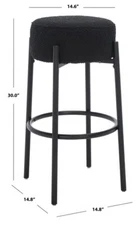 Safavieh PAISLEIGH METAL LEG BARSTOOL, Reduced Price 2172729592 SFV5031B