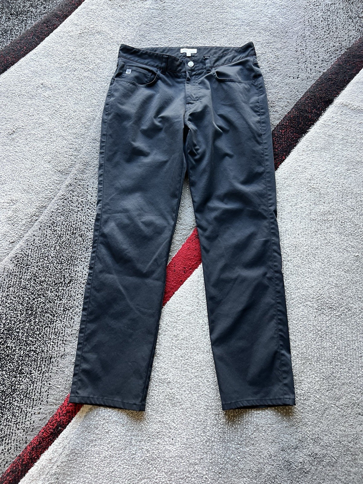 Peter Millar Black Slim Straight Chino Pants 32x32