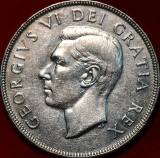 1952 Canada One Dollar Silver Foreign Coin