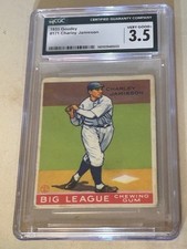 1933 GOUDEY #171 CHARLEY JAMIESON CGC VERY GOOD+ 3.5 CLEVELAND INDIANS BASEBALL