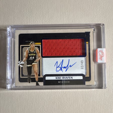 Panini 2025 One and One WNBA Kiki Iriafen RPA Rookie Patch Auto 03/49 Mystics
