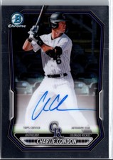2026 Bowman Baseball Charlie Condon Base Autograph Auto #CPA-CC