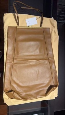 Celine Phoebe Philo 2017 Runway Cabas Clasp Leather Tote Bag Camel