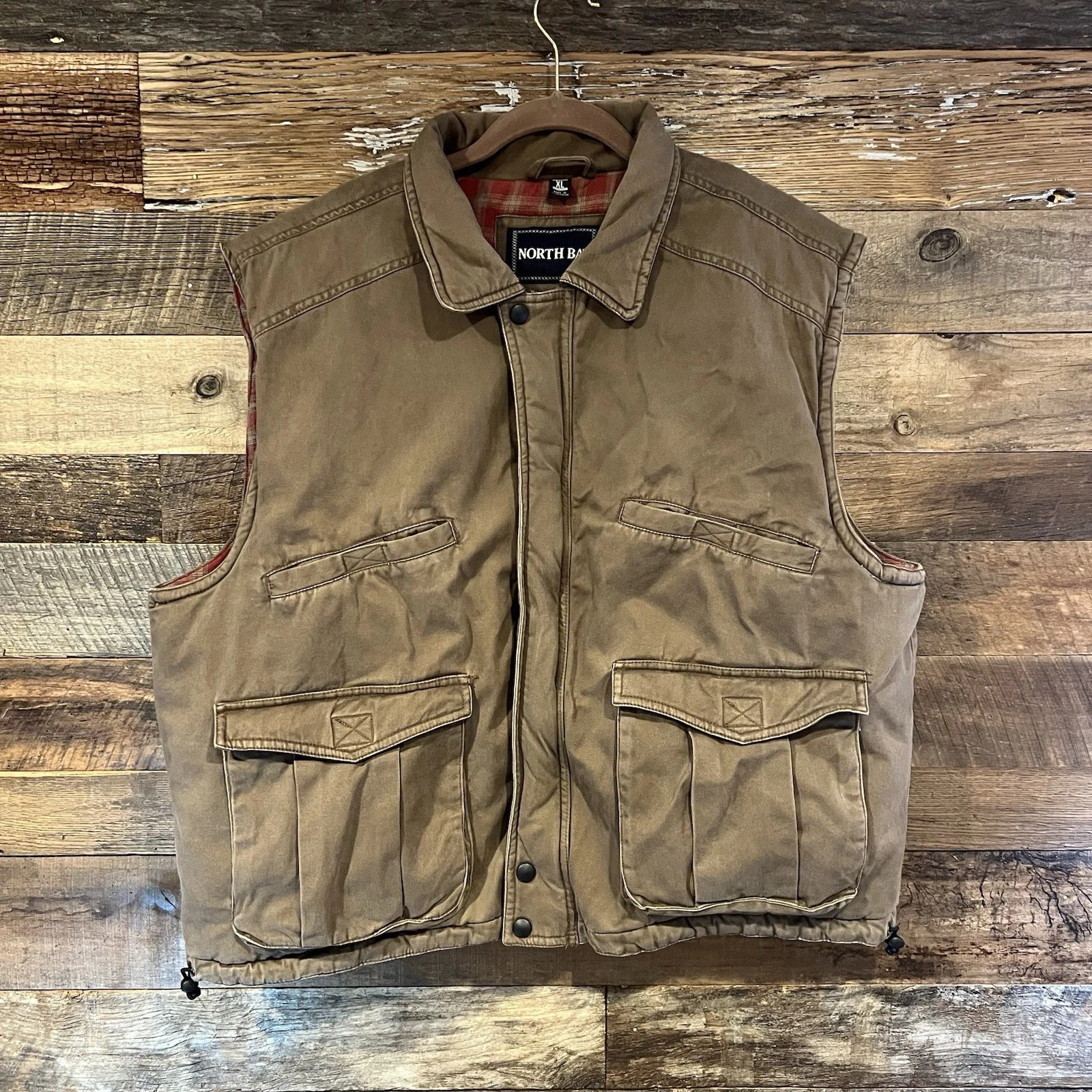North Bay Flannel Lined Canvas Work Fishing Hunting Vest Men’s XL Beige Outdoors
Opens in a new wind