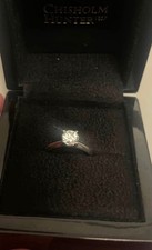 Chisholm hunter engagement ring Round Platinum Diamond Solitaire Ring