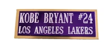 Kobe Bryant 1.25 x 3.25 inch Purple and Gold Name Plate