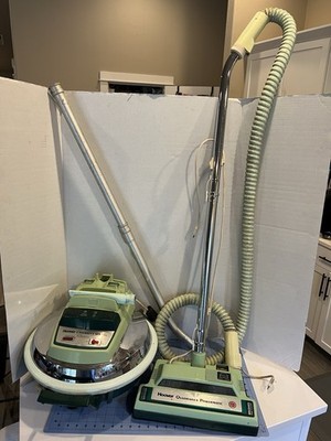 VTG MINT S3199 Hoover Celebrity IV QS Vacuum Cleaner Atomic MCM TEAL WORKS UFO