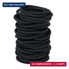 180PCS Black Hair Ties Ouchless No Damage Elastic Ponytail Holders Bands