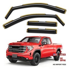 in-Channel Window Rain Guards Fit Fit for 2019-2026 Silverado1500 Double Cab