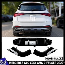 FÜR MERCEDES GLC X254 AMG HECKSTOßSTANGE DIFFUSOR SPLITTER LIPPE GLANZ SCHWARZ 2022+ FÜR MERCEDES GLC X254 AMG HECKSTOßSTANGE DIFFUSOR SPLITTER LIPPE GLANZ SCHWARZ 2022+