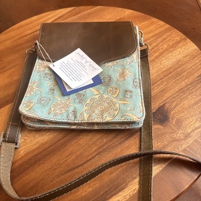 Cott N Curls Mayan Sea Turtle Small Crossbody Bag - NEW