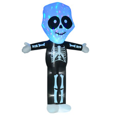 3m Halloween Inflatable Skeleton Ghost Deco LED Lighted for Home In-Outdoor