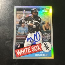 Luis Robert White Sox Autographed Signed 2020 Topps Chrome 1985 Refractor