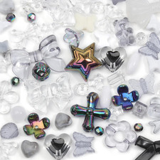 Assorted Acrylic Beads for Bracelet Making Kit, 150G Cute Beads for Keychain Mak