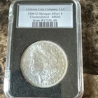 1904-O Morgan Silver $1 Dollar 0.900 Fine MS60 Littleton Coin Co Holder