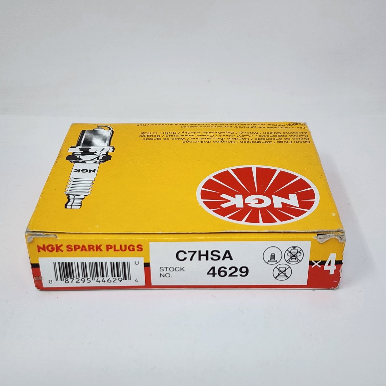 NGK Spark Plugs C7HSA Niterra Spark Plugs 4629 4 Pack