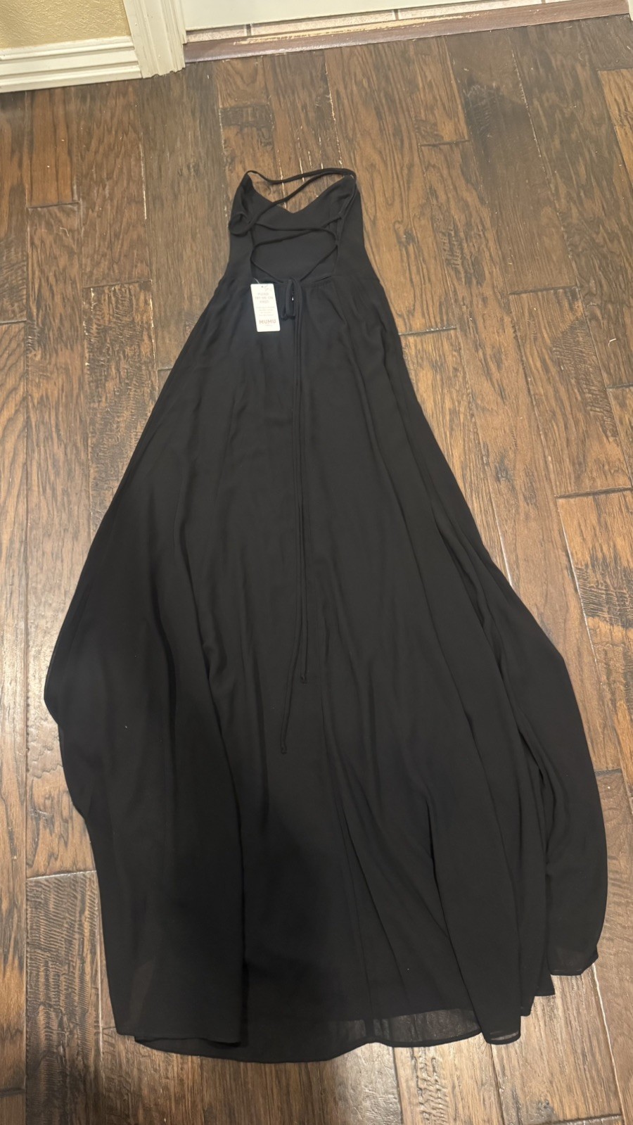 NWT Show Me Your Mumu Dress in Black with Sheer Overlay and Racerback XXS