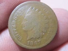 1867-P Indian Head Cent — photo from another recent sale
