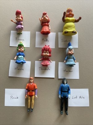 Vintage 1990 Happily Ever After Filmation Figures Lot 8pc Dwarfelles Prince Lord