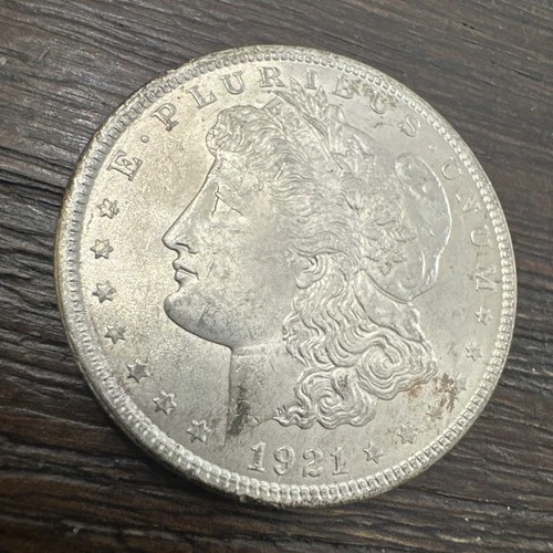 1921 Morgan Silver Dollar - 90% Silver - Philadelphia Mint BU GEM - Lot M
