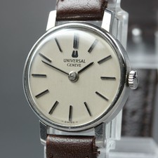 Reloj Damas Vintage Años 70 Universal Geneve 842605 Plateado Manual Manual 22mm N COMO NUEVO