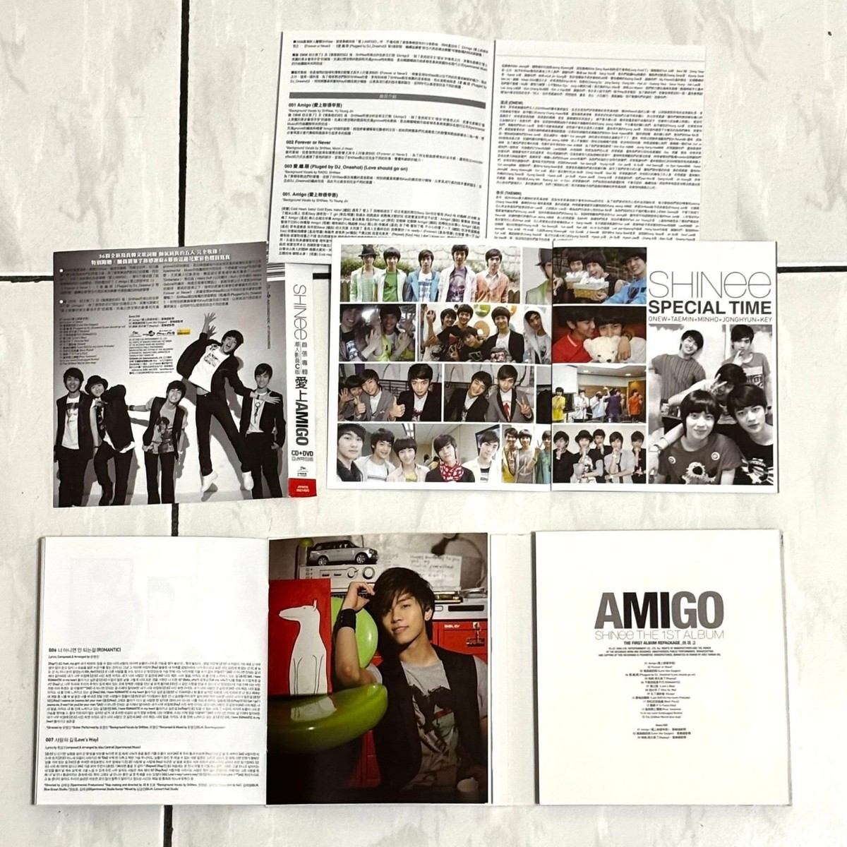Shinee 2008 Amigo The 1st Album Repackage Taiwan OBI CD+DVD