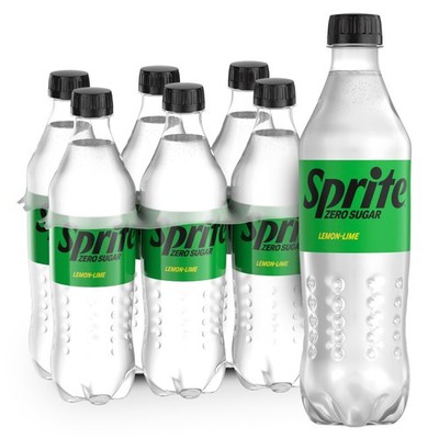 Sprite Zero Sugar Lemon-Lime Caffeine Free Soda Soft 16.9 fl oz (Pack of 6)